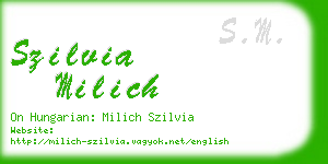 szilvia milich business card